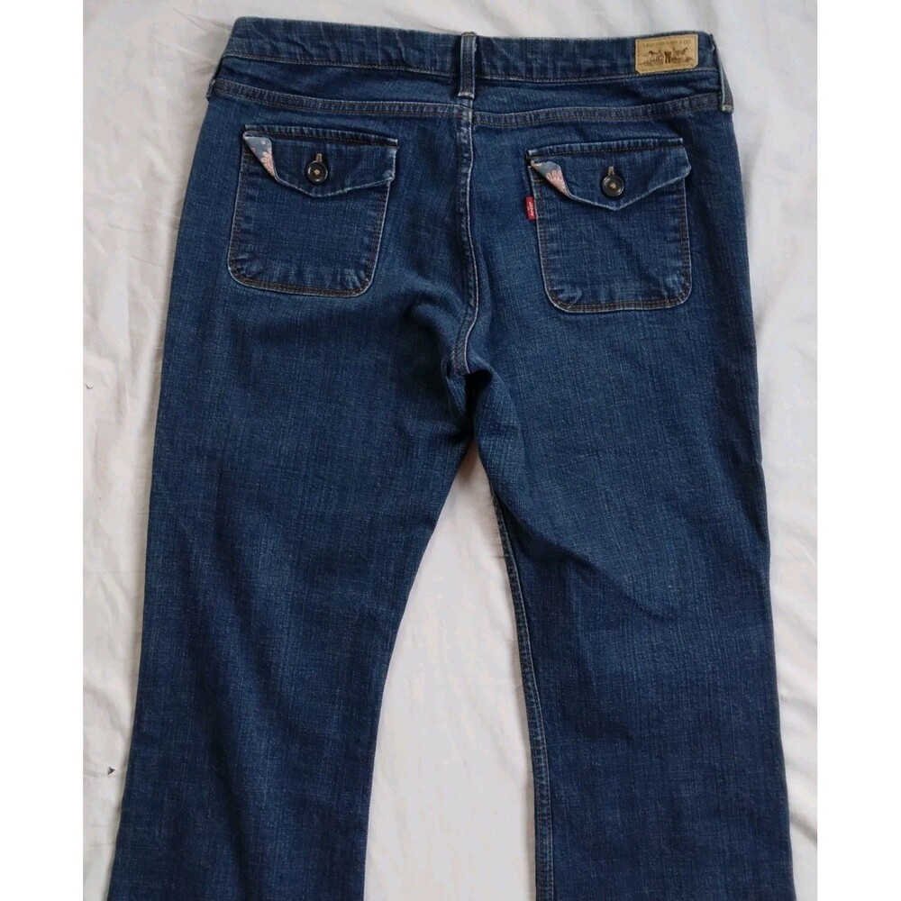 Levi's Jean 545 Low Boot Cut Casual Western Y2K Flap Pockets Women's Size 12 M - Picture 7 of 9